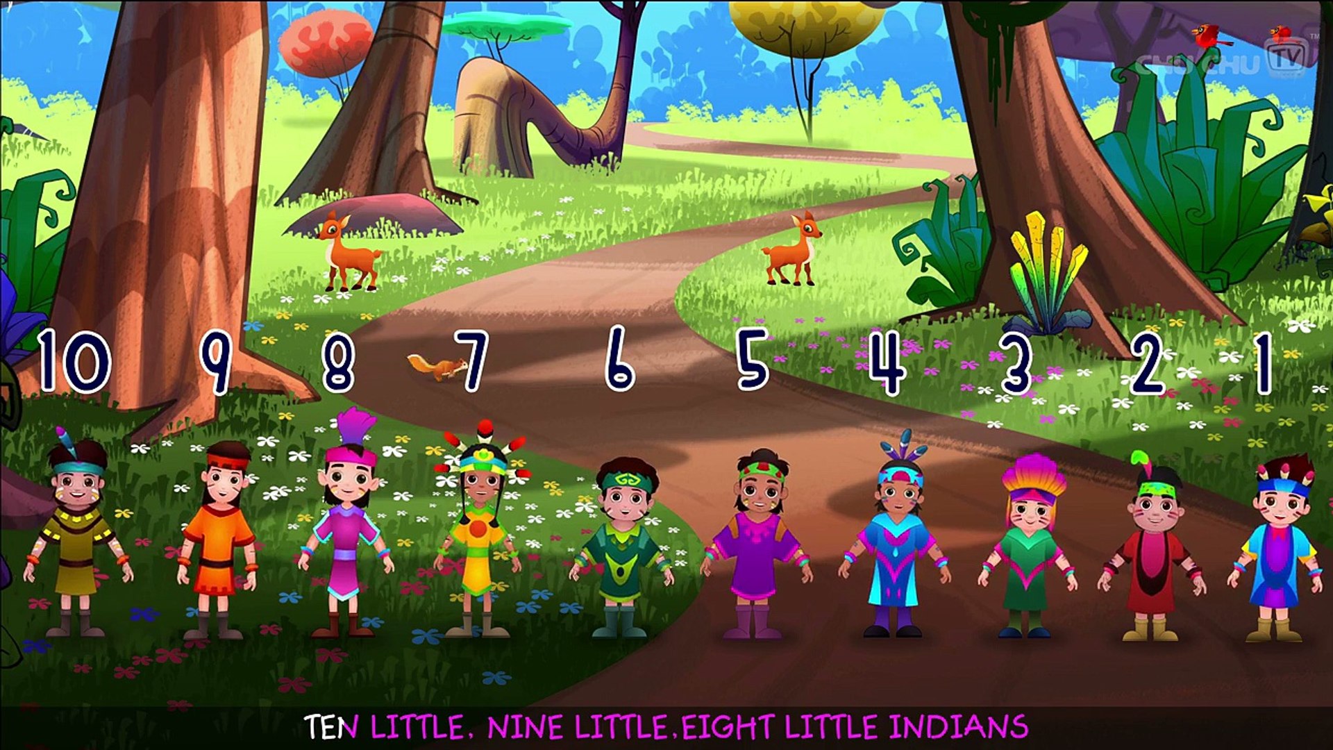 Ten Little Indians Nursery Rhyme - Popular Number Nursery Rhymes For  Children by ChuChu TV - video Dailymotion