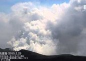 Aerial View of Mount Shindake Eruption