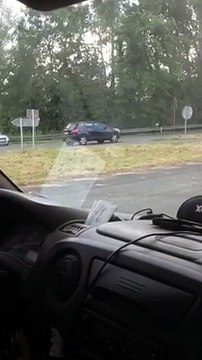 This driver seems to be so so TIRED... and so so Lucky too!