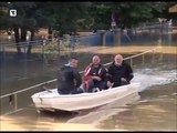 Poplave u Obrenovcu - snimci iz vode - Poplave u Srbiji 2014