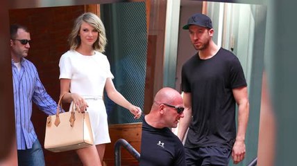 Taylor Swift y Calvin Harris vistos la siguiente mañana