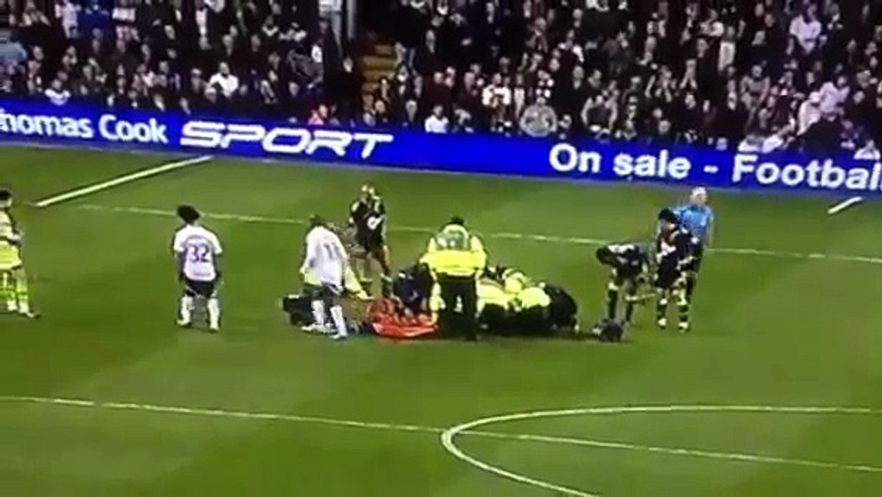 Fabrice Muamba collapses on the pitch