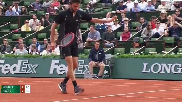 Gilles Simon vs Lucas Pouille - tennis highlights Roland Garros 2015 (HD720p 50fps)