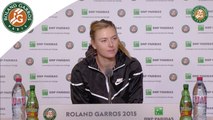 Conférence de presse Maria Sharapova Roland-Garros 2015 / 3e Tour