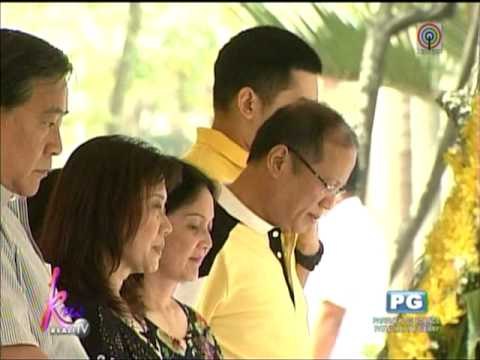 Kris visits parents' grave with PNoy