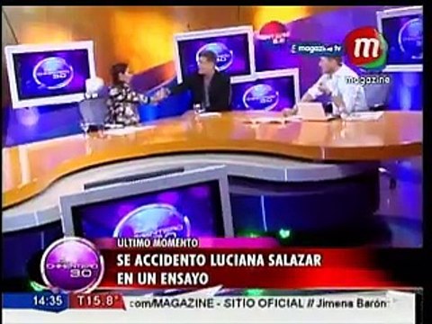 Se accidentó Luciana Salazar en un ensayo