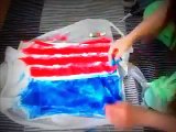 DIY American flag shirt.