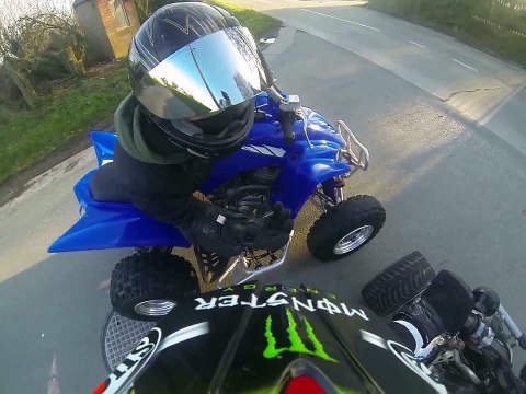 Banshee and Raptor 350 on the road Gopro Hero 3