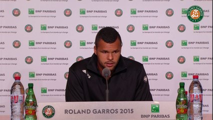 Conférence de presse Jo-Wilfried Tsonga Roland-Garros 2015 / 3e tour