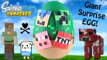 GIANT Minecraft Play Doh Surprise Egg | Minecraft Hangers Series 2 Scribblenauts Unmasked