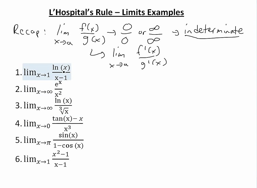 L'Hospital's Rule - Limits Examples - video Dailymotion