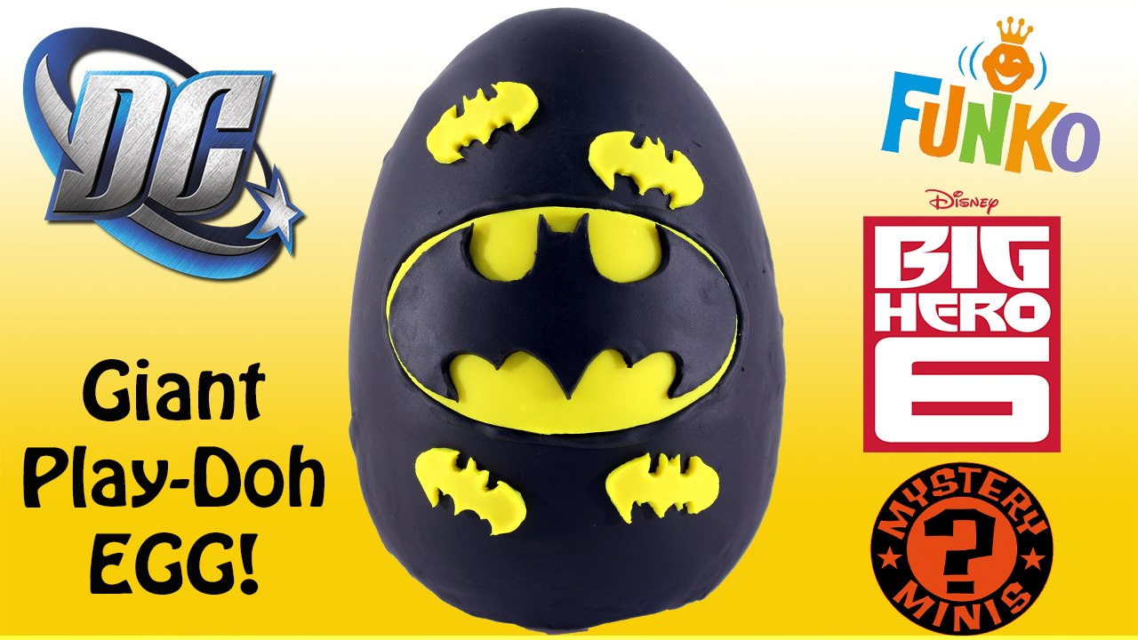 GIANT Batman Play Doh Surprise Egg | DC Universe Mystery Minis Scribblenauts Unmasked