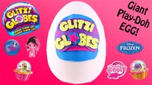 GIANT Glitzi Globes Play Doh Surprise Egg| MLP Necklace, Zelfs Pot, Frozen Dog Tag