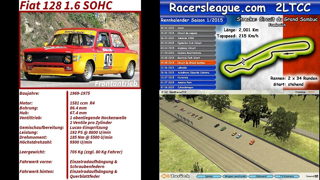 Racers league 2LTCC - Lauf 08 - Grand Sambuc