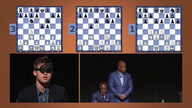 Chess champion Magnus Carlsen Blind & Timed Chess Simul at the Sohn Conference in NYC