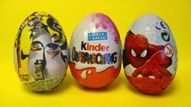 Surprise Eggs Spiderman Penguins of Madagascar, Kinder Sorpresa Play Doh Disney Pixar Cars