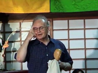 John Blundall demonstrating Rod Puppets