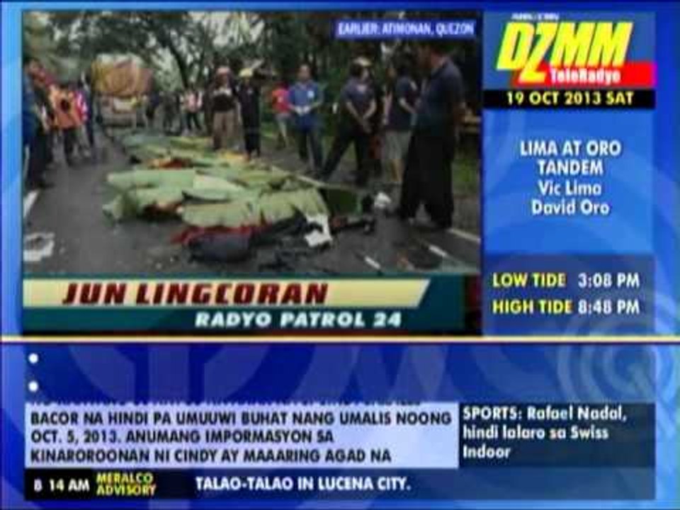 18 dead in Atimonan 8 vehicle smash up