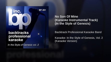 No Son Of Mine (Karaoke Instrumental Track) (In the Style of Genesis)