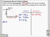 Two Dimensional Motion Example Problem 1