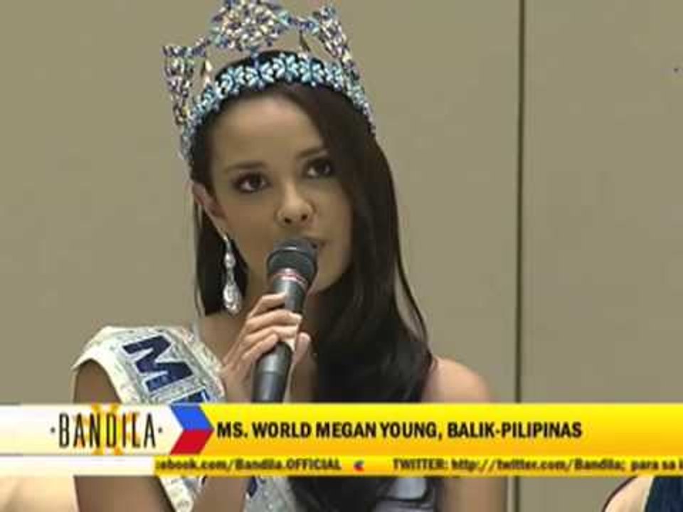 Megan Young gets emotional in homecoming