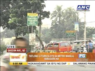 Some U turn slots in QC to be closed