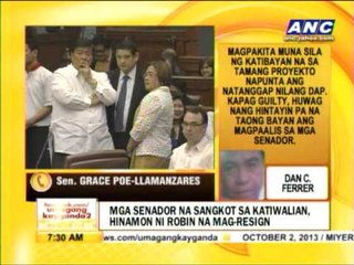 Punto por Punto: Robin hinamon ang mga senador na sangkot sa katiwalian na mag-resign