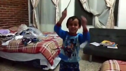 Hilariously funny little boy conducting orchestra