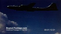 HD Historic Stock Footage WWII Color - B-29 BOMBERS - DOGFIGHTS - STRAFING