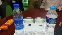 fake mineral water test - (Aqua and Nestle mineral water bottles - Pakistan)