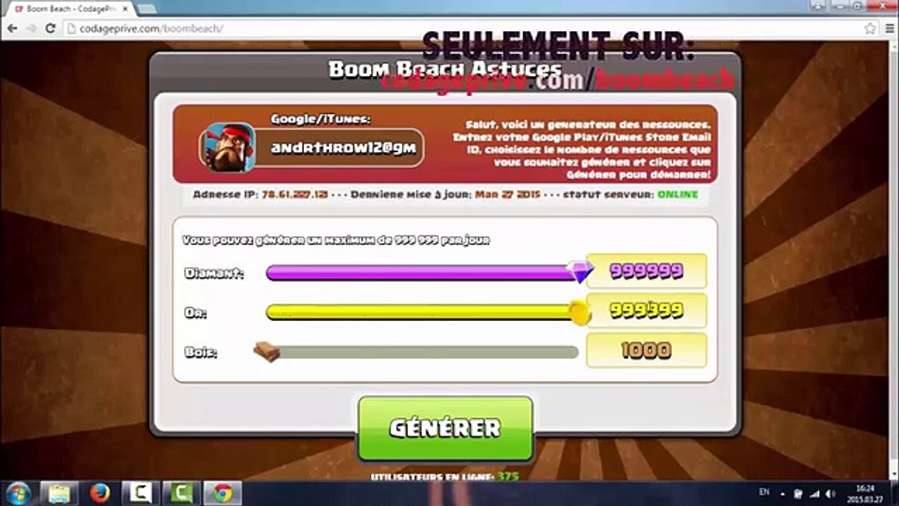 Boom Beach Triche Or, Diamant Gratuit iphone ios android pc 2015 gratuit