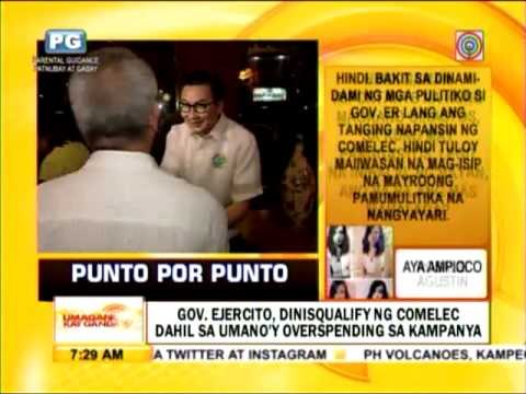 Punto por Punto: Gov. Ejercito, dinisqualify ng Comelec dahil sa umano'y overspending sa kampanya