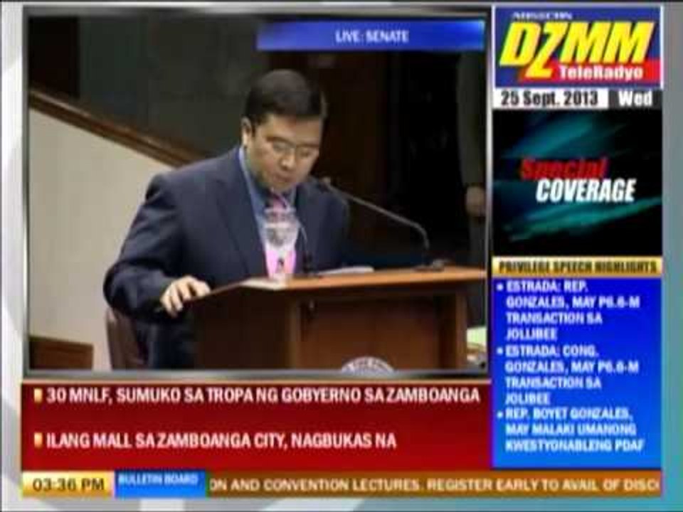 Estrada hits pork barrel probe (Part 1/2)