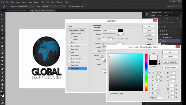 Photoshop cc Tutorials |Beginner Photoshop Tutorials Make a Logo Part 4