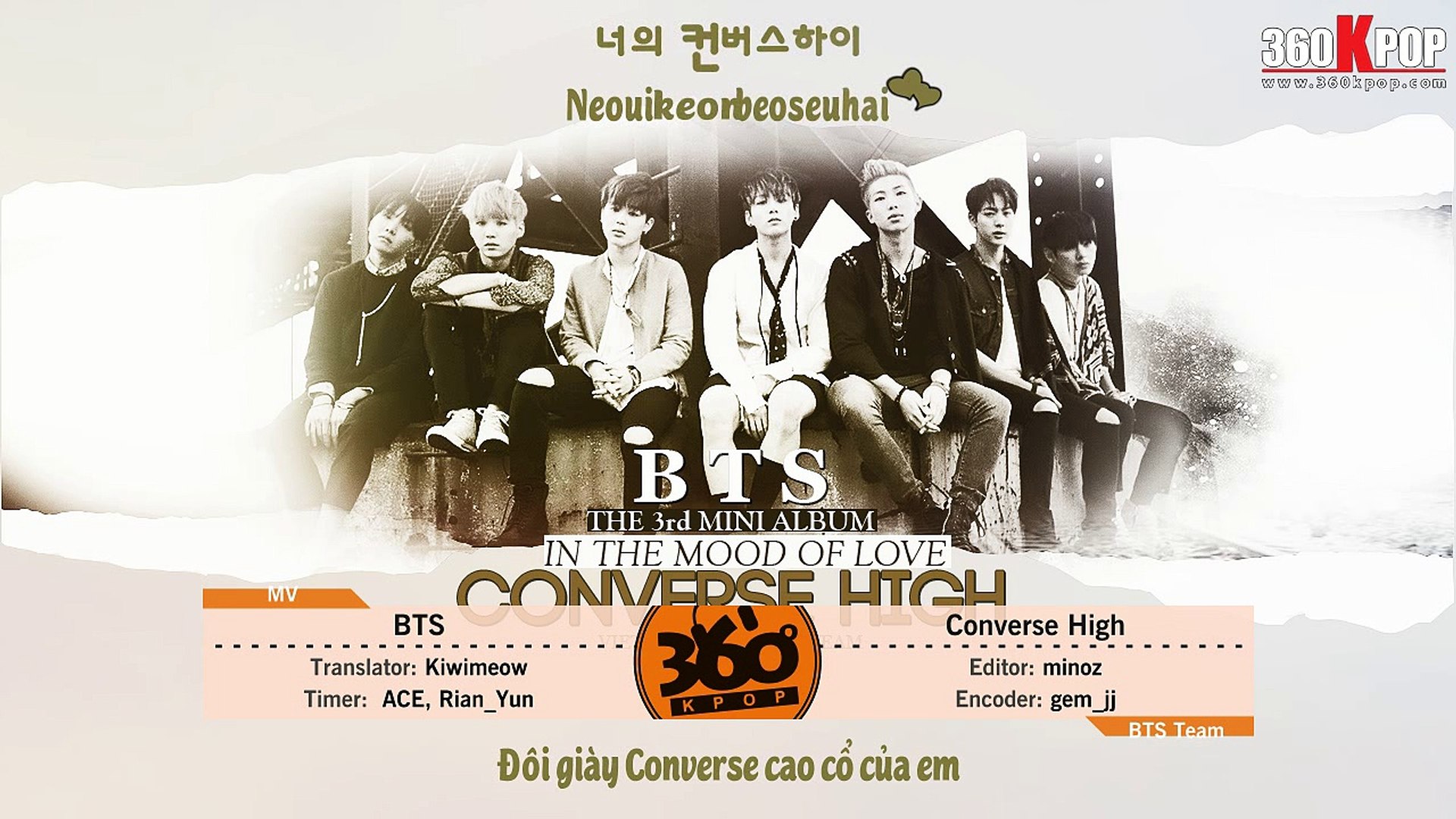 [Vietsub + Kara] BTS -Converse high [BTS team]