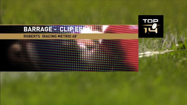 TOP14 - Stade français - Racing Metro 92: Essai jamie Roberts (RAC) - Barrage - Saison 2014/2015