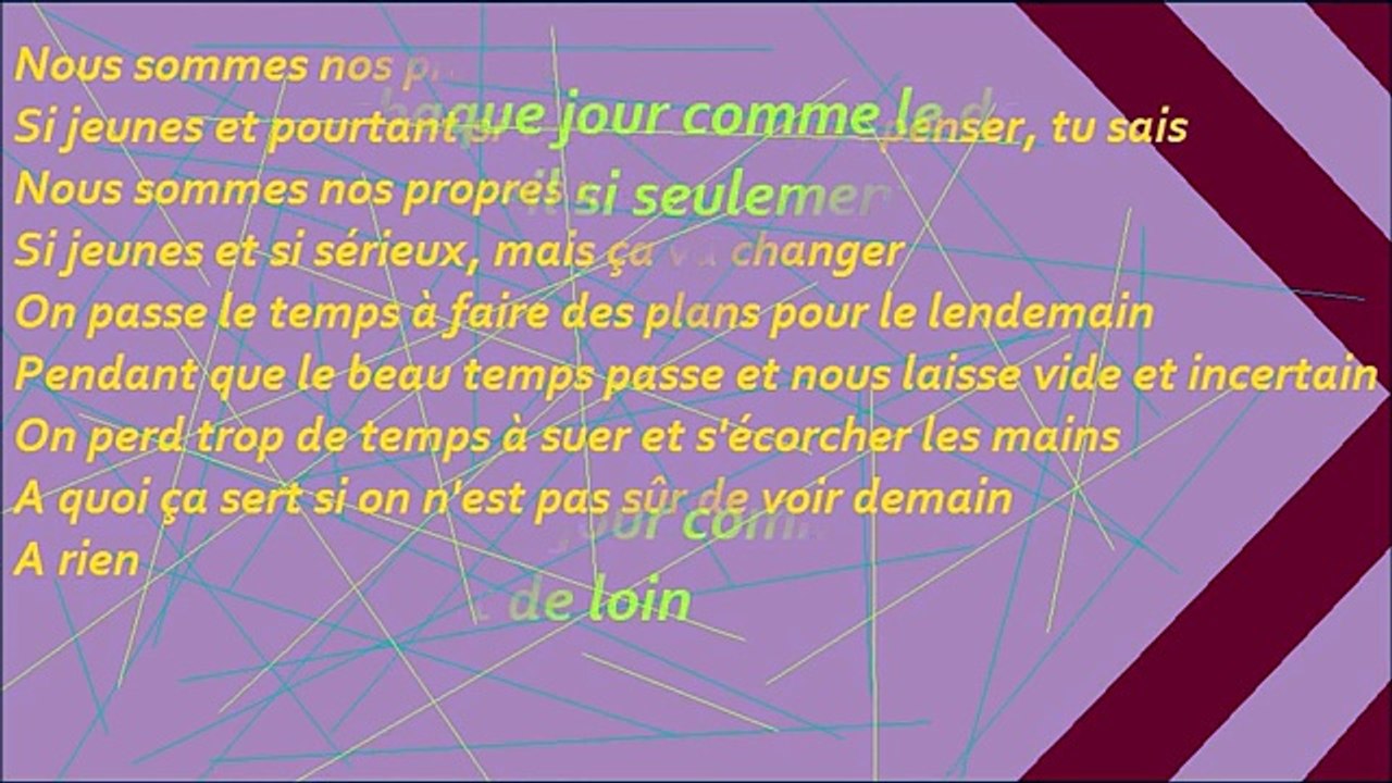 Corneille - Parce qu'on vient de loin - Paroles