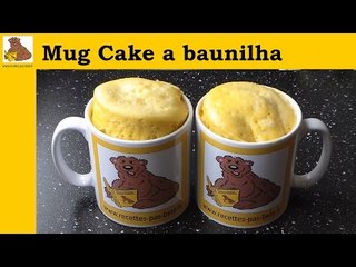 Mug cake de baunilha  (rapida e facil)