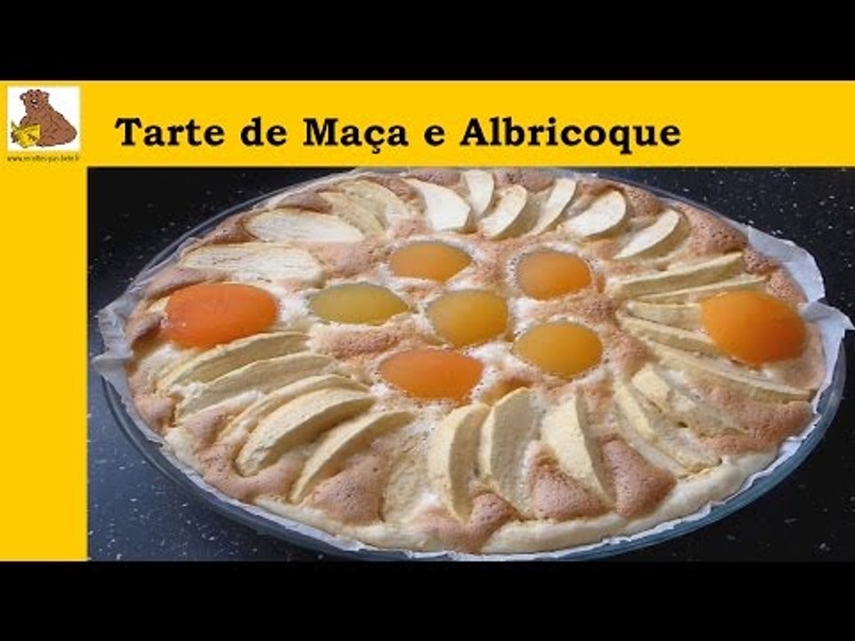 receita da tarte de maça e albricoque (rapida e facil)