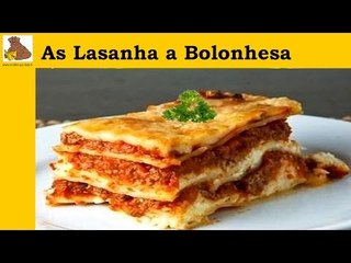 receita da lasanha a bolonhesa  (fácil)