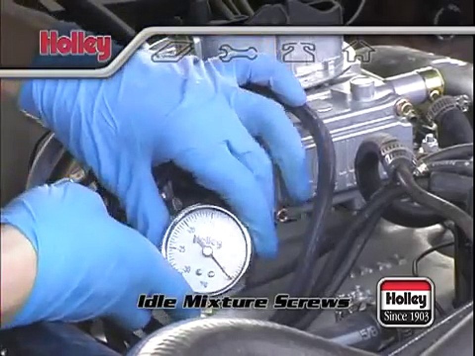 How To Adjust The Idle Mixture Screws On Holley Carburetors video