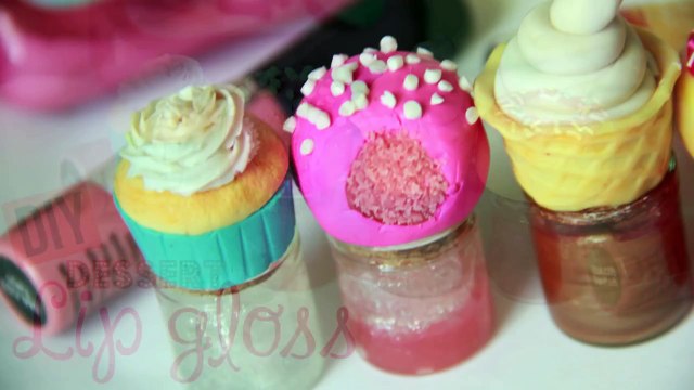 DIY Dessert Lip Gloss - How To Make Sweet Lip Gloss Jars & Bottles - Polymer Clay
