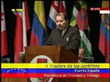 V Cumbre de la Americas, Trinidad y Tobago. Daniel Ortega Presidente de Nicaragua 6