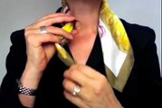 How-to wear small square scarves - Hermes Gavroche in a simple loop knot