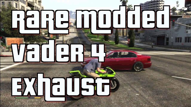 GTA 5 Online Modded Shitzu Vader Motorcycle With 4 Exhausts Rare Secret Modded Bike