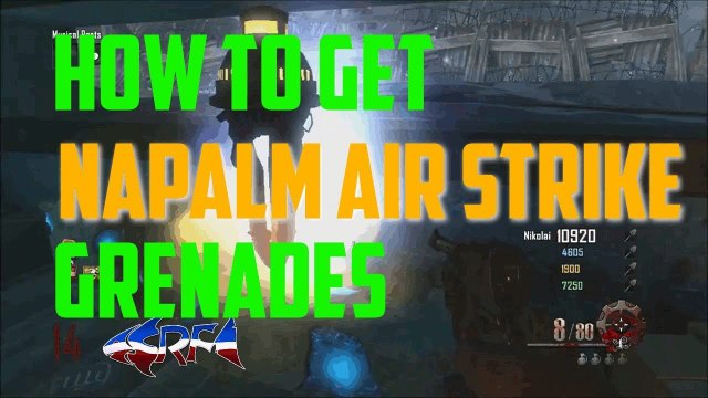 Black Ops 2 Zombies Origins Napalm Air Strike Grenades / Monkey Bombs