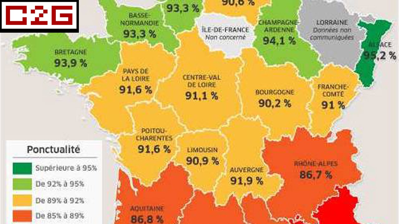 Retards de trains : l'incroyable carte de France !