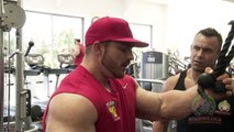 Flex Lewis Demonstrates The 100 Rep Tricep Workout - Exercise #1