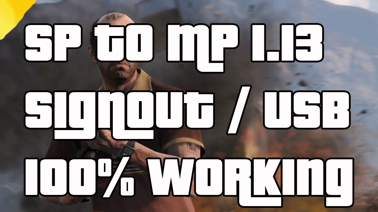 GTA 5 Online "Single Player To Multiplayer Glitch"SP to MP Glitch After "Patch 1.13" USB Sign Out
