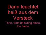 Feuer und Wasser - Rammstein Lyrics and English Translation